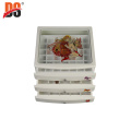 DS Custom Simple Modern Transparent Window White Jewelry Storage Box